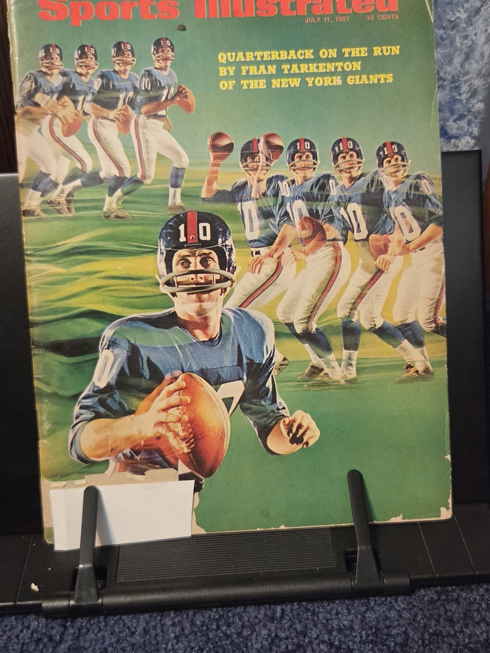 Sports Illustrated Vintage Football Magazine Cover - Blue & Green